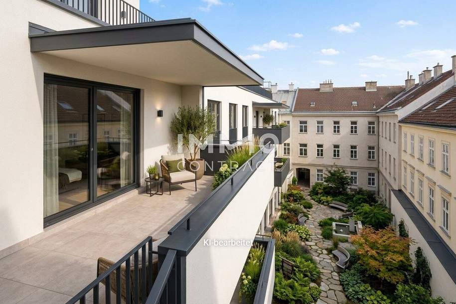 Parkside Schönbrunn – Exklusive Dachgeschosswohnung mit Westbalkon - Neubau- Erstbezug, Wohnung-kauf, 309.000,€, 1120 Wien 12., Meidling
