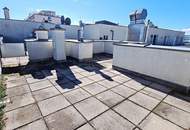 TERRASSENHIT, UNBEFRISTET, 84 m2 Dachgeschoß mit 64 m2 Terrasse, Wohnküche, 2 Zimmer, Wannenbad, Parketten, Fernblick, Holbeingasse