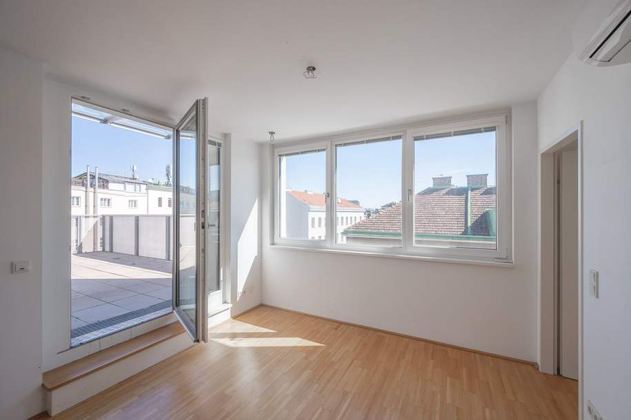 perfekte Kleinwohnung mit Dachterrasse und Klima (unmöbliert) - ab sofort!, Wohnung-miete, 1.099,00,€, 1120 Wien 12., Meidling