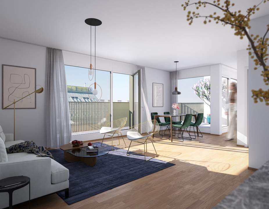 Ideale Vorsorgewohnung | 3-Zimmer + 2 Loggien | Niedrigenergiehaus | AICHHOLZGASSE