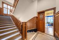 Altbau-Residenz I Böcklinstraße I Wohnsalon/Klavier/Konzertzimmer I historische Veranda & Bleiglasfenster I Lift