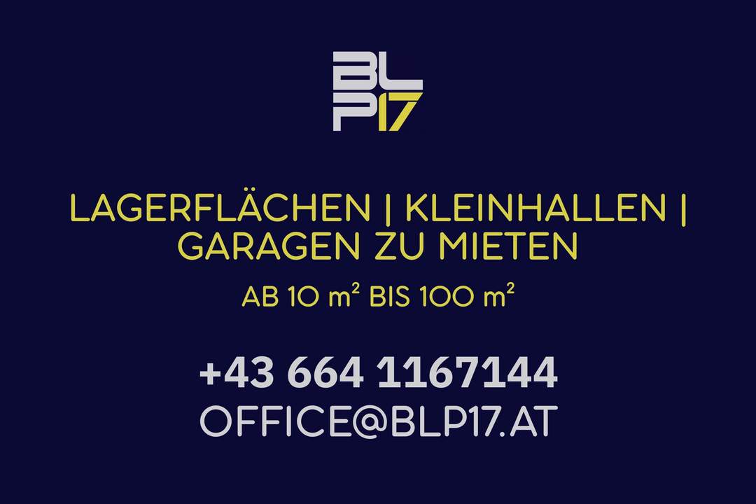 Lagerflächen / Kleinhallen / Garagen in diversen Größen! (Provisionsfrei)