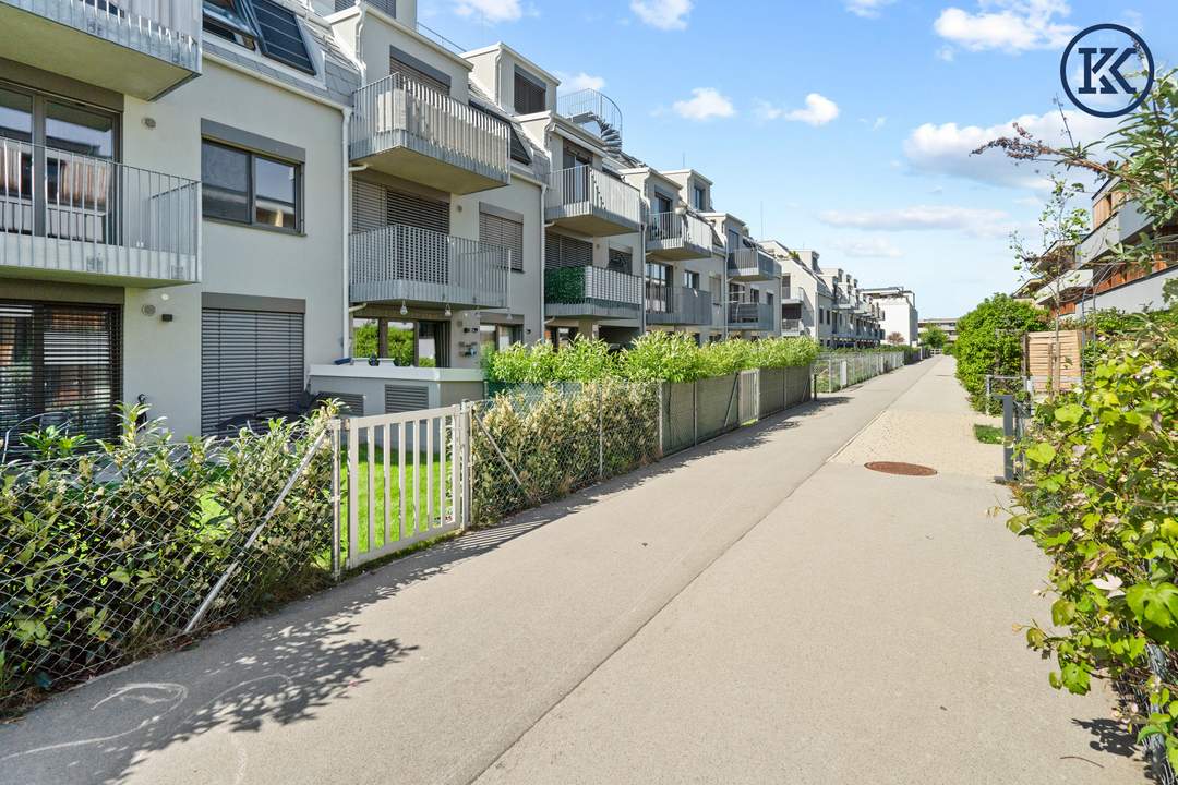 Sonnendurchflutetes Dachgeschossjuwel mit Gartenblick &amp; Nähe zur Lobau
