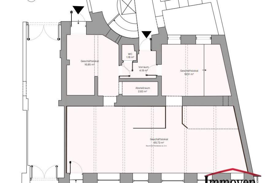 SANIERTES Geschäftslokal oder Büro Nähe Franz Josefs-Bahnhof! (Mietbeginn nach Vereinbarung), Gewerbeobjekt-miete, 1.690,00,€, 1090 Wien 9., Alsergrund