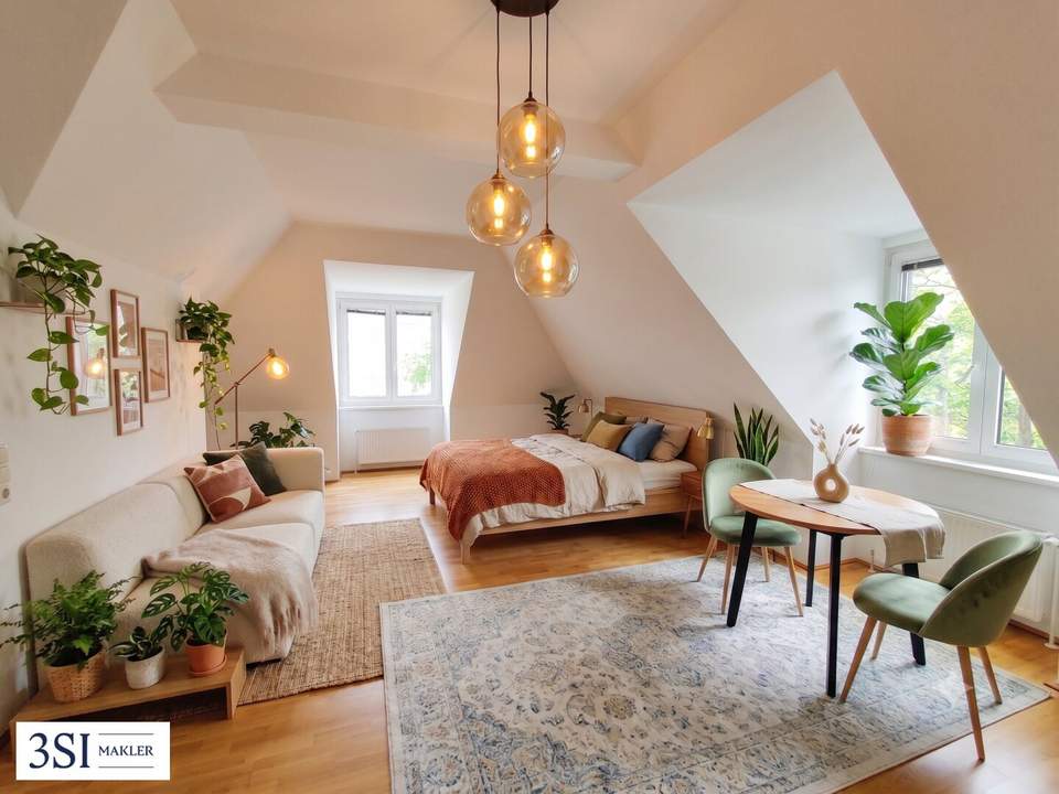 Sonnige Dachgeschosswohnung in beliebter City Lage nahe U1-Taubstummengasse und Naschmarkt