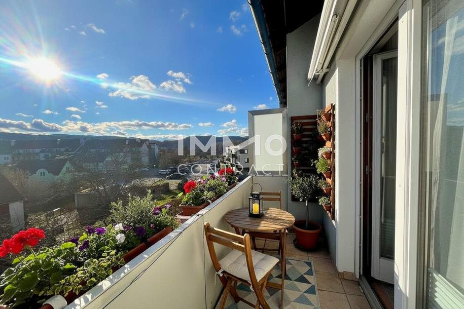 70qm-2ZI-Balkonwohnung mit Südblick, Garage und Stellplatz, Wohnung-kauf, 148.000,€, 3512 Krems(Land)