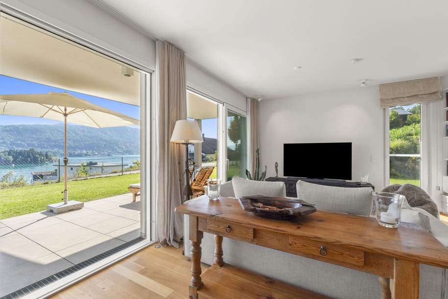 Neuwertige Gartenwohnung mit faszinierendem Seeblick, Wohnung-kauf, 1.295.000,€, 9210 Klagenfurt Land