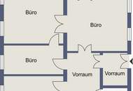 Bürofläche im Altbau, Hofruhelage ebenerdig ca. 102 m²