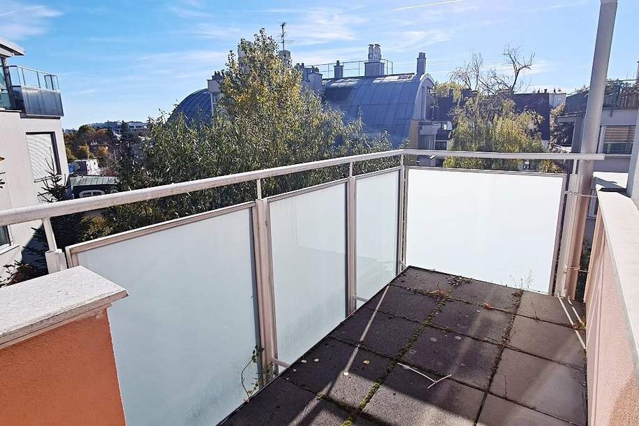 DACHGESCHOSS, Daringergasse, sonnige 76 m2 Neubau mit 6 m2 Balkon, 2 Zimmer, Wohnküche, Wannenbad, Parketten, Grünblick, Wohnung-miete, 1.611,47,€, 1190 Wien 19., Döbling