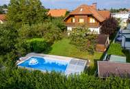 Mehrfamilienoase mit großem Garten, Pool, Weinkeller und 2 Garagen!