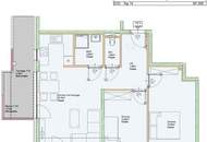 Wohnen beim Wasser - südseitige 3 Zimmerwohnung mit großen Freiflächen in Stammersdorf!