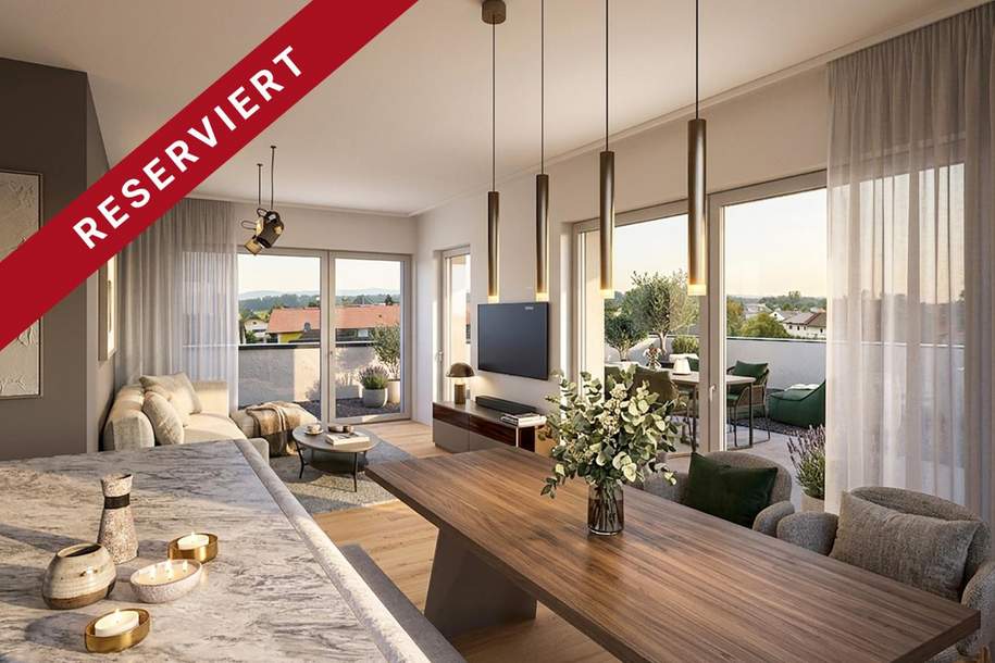 Markt.Haus.Feldkirchen – Hochwertige Eigentumswohnungen mit großzügigen Freiflächen | Neubau-Erstbezug, Wohnung-kauf, 359.000,€, 4101 Urfahr-Umgebung