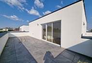 ERSTBEZUG! SCHLÜSSELFERTIG. 144 m² WOHNNUTZFLÄCHE, 5 ZIMMER, 2 BÄDER, 3 WC's, TRAUMHAFTE DACHTERRASSE MIT 31 m², INKLUSIVE KFZ-STELLPLATZ.