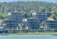 Dellach / Wörthersee: Mini-Seewohnung mit mega Seeblickterrasse & Garage, Anleger-geeignet