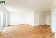 Breiten Sie sich aus - geräumiger 2.Zimmer-Neubau mit Balkon, Geothermie, Fussbodentemperierung, tlw. Raumhöhe von 2,60m