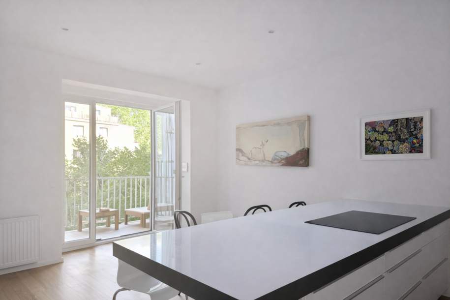 Altbaujuwel! Generalsanierte 3-Zimmer-Wohnung mit hofseitiger Loggia, nur 5. Min fußläfig zur U-Bahn und zum Schlosspark Schönbrunn!, Wohnung-kauf, 498.000,€, 1140 Wien 14., Penzing