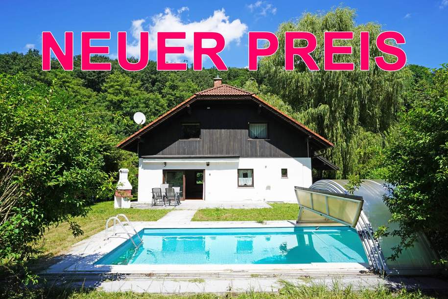 Grünruhelage am Waldrand! Familienidyll mit großem Garten, Schwimmbecken und Sauna, Haus-kauf, 690.000,€, 3002 Sankt Pölten(Land)