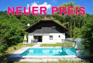 Grünruhelage am Waldrand! Familienidyll mit großem Garten, Schwimmbecken und Sauna