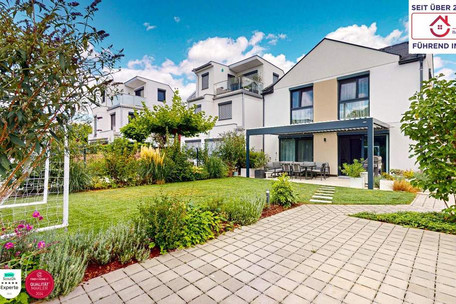 Privilegiertes Wohnen: Luxushaus mit Designermöbeln, Saunabereich & exklusivem Donauzugang“, Haus-kauf, 1.650.000,€, 1220 Wien 22., Donaustadt