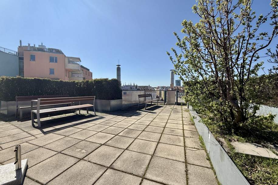 Dachterrasse mit Blick über Wien & Sauna in der Anlage I zukünftige U2 & Einkaufsmöglichkeiten in direkter Umgebung I, Wohnung-kauf, 399.000,€, 1100 Wien 10., Favoriten