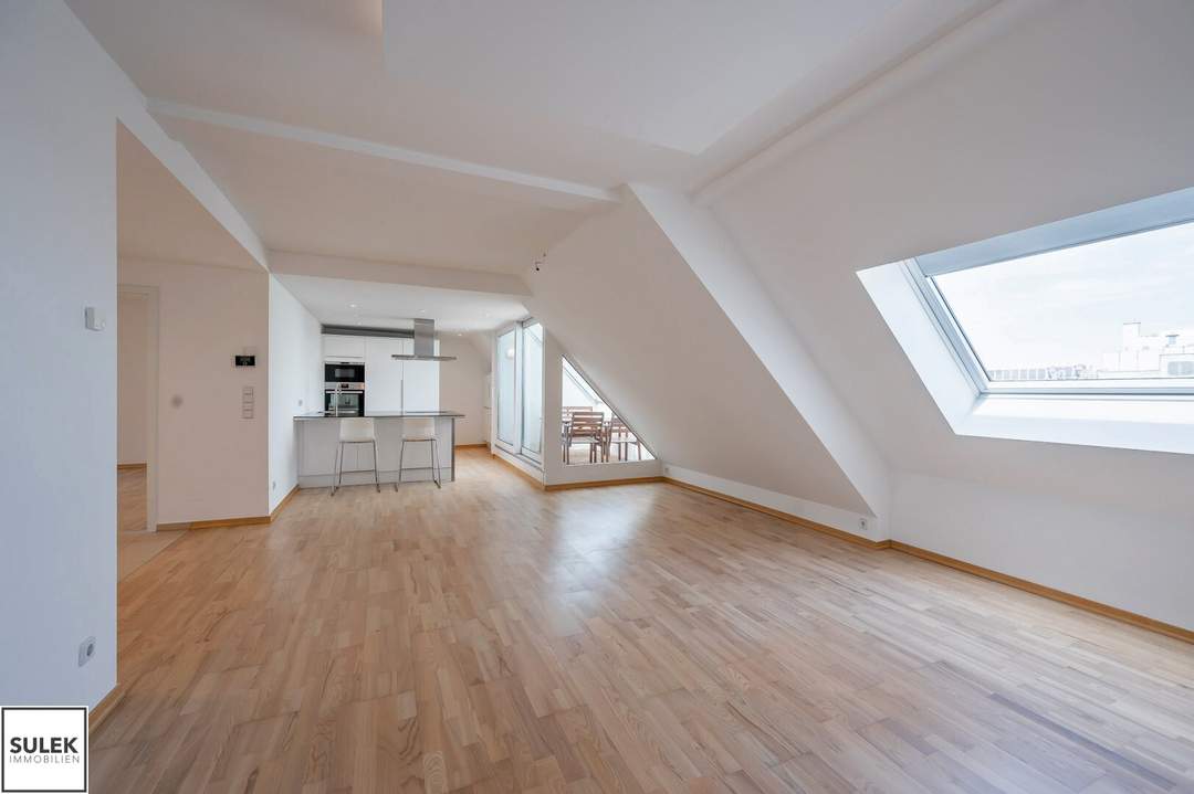 *ab 15.8.* Gut aufgeteilte, helle Dachgeschosswohnung (~ 104 m²) in der Gerlgasse mit vielen Extras!