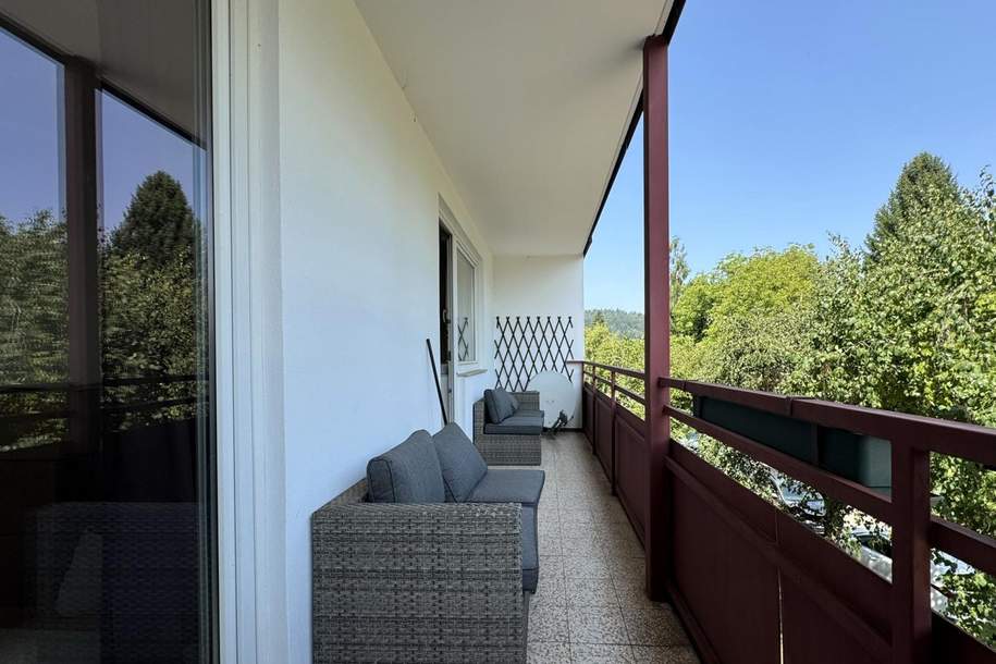 Attraktive 3,5-Zimmer-Mietwohnung mit Loggia in Uni-Nähe, Waidmannsdorf - auch Kurzzeitmiete möglich!, Wohnung-miete, 1.301,75,€, 9020 Klagenfurt(Stadt)