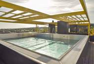 Moderne 2-Zimmer-Wohnung mit Balkon & Pool am Dach