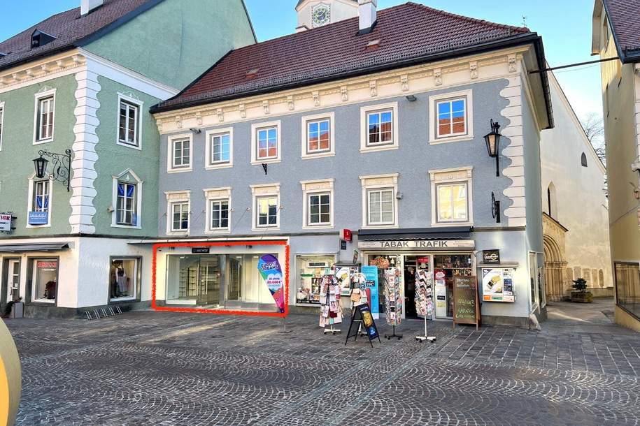 Top-Lage am Hauptplatz in Sankt Veit/Glan 52 m² Geschäftsfläche zu vermieten, Gewerbeobjekt-miete, 734,00,€, 9300 Sankt Veit an der Glan