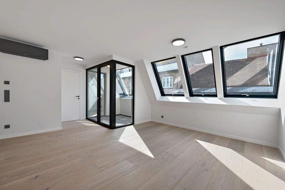 Sonniger Erstbezug mit Südwest-Loggia in neu ausgebautem Dachgeschoß!, Wohnung-kauf, 590.000,€, 1050 Wien 5., Margareten