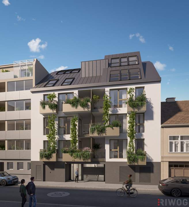 ERSTBEZUG mit Loggia | 3. OG | 2-Zimmer Neubau | Ost-Ausrichtung | Fernwärme | Fassadenbegrünung | TG-Stellplatz optional | Nachhaltiges Wohnbauprojekt