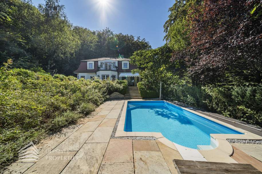 Wunderschöne Villa mit Pool und weitläufigem Grundstück, Nähe Pressbaum, Haus-kauf, 1.690.000,€, 3032 Sankt Pölten(Land)
