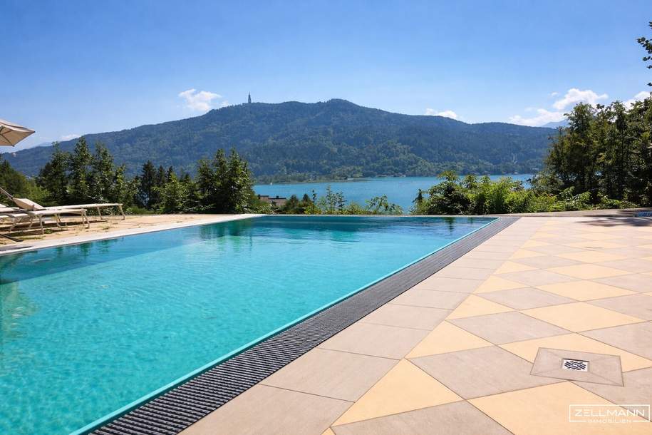 PÖRTSCHACH | Villa mit traumhaftem Seeblick | Pool | ca. 200m Luftlinie zum See | Aufzug | ZELLMANN IMMOBILIEN, Haus-kauf, 3.336.000,€, 9210 Klagenfurt Land