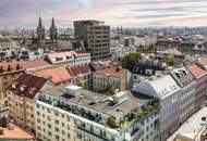 TERRASSENWOHNUNG IM DACHGESCHOSS OHNE SCHRÄGEN II 2 TERRASSEN MIT CA. 46m² II KLIMA II MODERNES BAD II 1 GARAGE II NÄHE YPPENPLATZ UND U6 II LETZER STOCK MIT LIFT