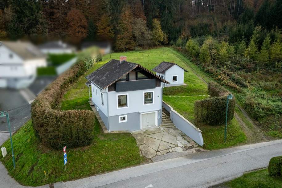 Einfamilienhaus mit großem Grundstück und Aussicht, Haus-kauf, 278.000,€, 8071 Graz-Umgebung