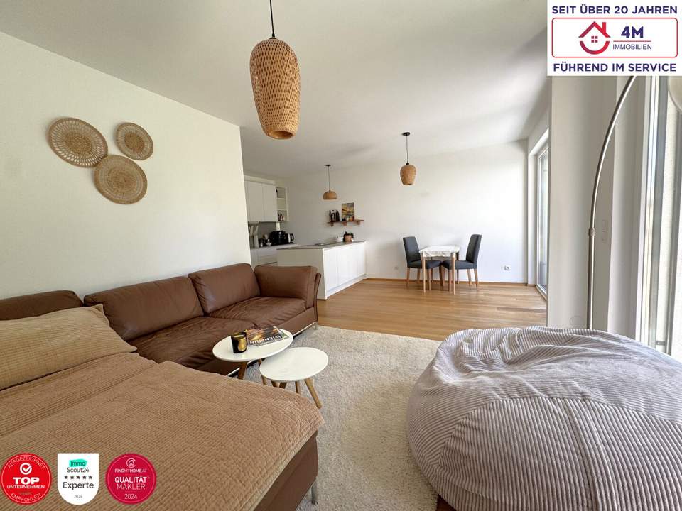 Neuwertige 2-Zimmer-Wohnung mit Garten &amp; Terrasse in 1220 Wien – Top Ausstattung!