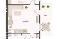 2 Zimmer | Balkon | KLIMAPOSITIV | Luftwärme &amp; Photovoltaik |