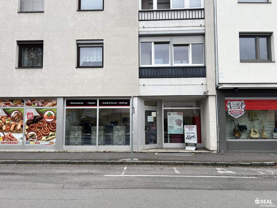 Geschäftslokal mit großer Schaufensterfront in zentraler Lage von Villach