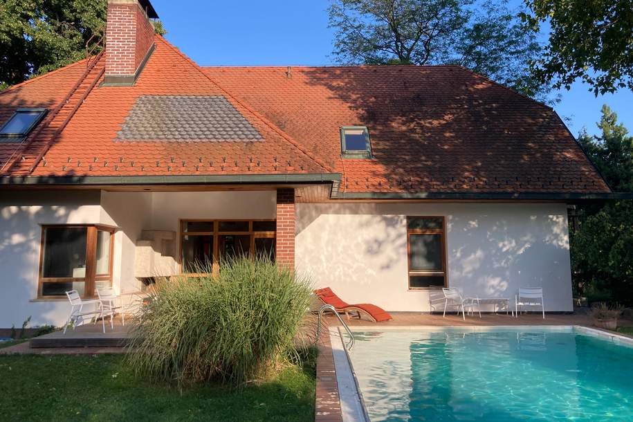 Landhausvilla mit grossem Pool und parkähnlichem Garten in zentraler Villenlage (Provisionsfrei), Haus-kauf, 1.850.000,€, 2500 Baden
