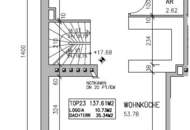 Zentral begehbare DG-Maisonette-Wohnung mit Freifläche auf Wohnebene und Dachterrasse