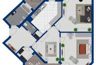 Helle 3-Zimmer-Wohnung mit zwei Loggien – Ost- und West-Ausrichtung