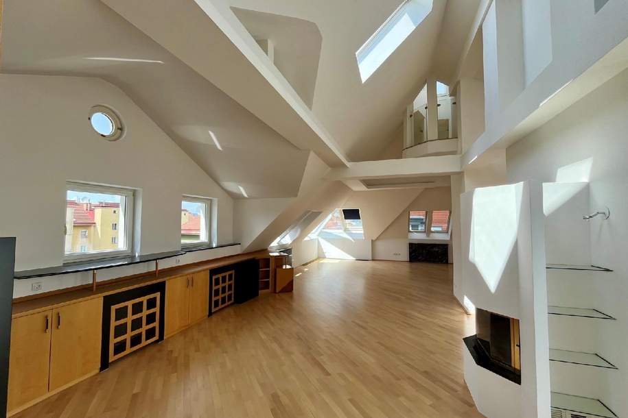 Extravagantes 350 m2 Penthouse. Architektonische Großzügigkeit trifft auf luxuriöses Wohngefühl, Wohnung-miete, 5.010,47,€, 1150 Wien 15., Rudolfsheim-Fünfhaus
