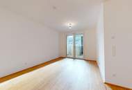 Ruhelage: moderne 2-Zimmer-Wohnung mit Loggia nahe Donau