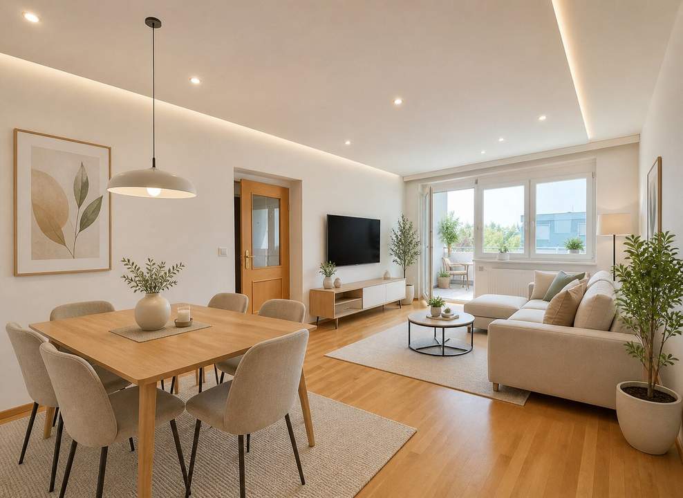 Wohnen im Grünen und bestens angebunden an Wien | GRÜNBLICK in den ruhigen Innenhof | Süd-West-Loggia | inkl. Stellplatz