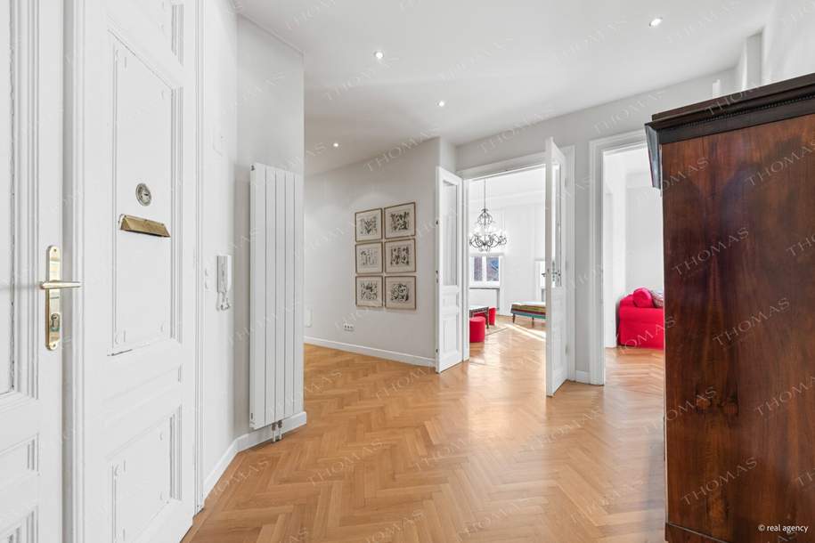 Elegant & zentral – Exklusiv möblierte Altbauwohnung im Servitenviertel, Wohnung-miete, 3.443,00,€, 1090 Wien 9., Alsergrund
