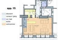 moderne Dachgeschoss Wohnung mit Klimaanlage und Terrasse beim Belvedere