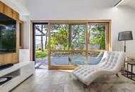 Alles möglich! Vom exklusiven Wohntraum bis zum Highclass-Firmenstandort (oder beides in einem) | Designerhaus mit traumhaftem Garten | Edelstahlpool, Sauna, Weinkeller | Doppelgarage, zwei Eingänge