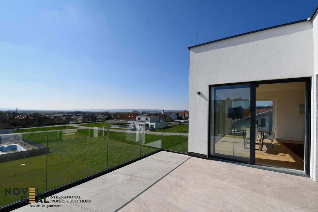 MODERNE VILLA MIT TRAUMHAFTEN FERNBLICK IN NEUSIEDL AM SEE - EINE PREISWERTE ALTERNATIVE ZU BADEN