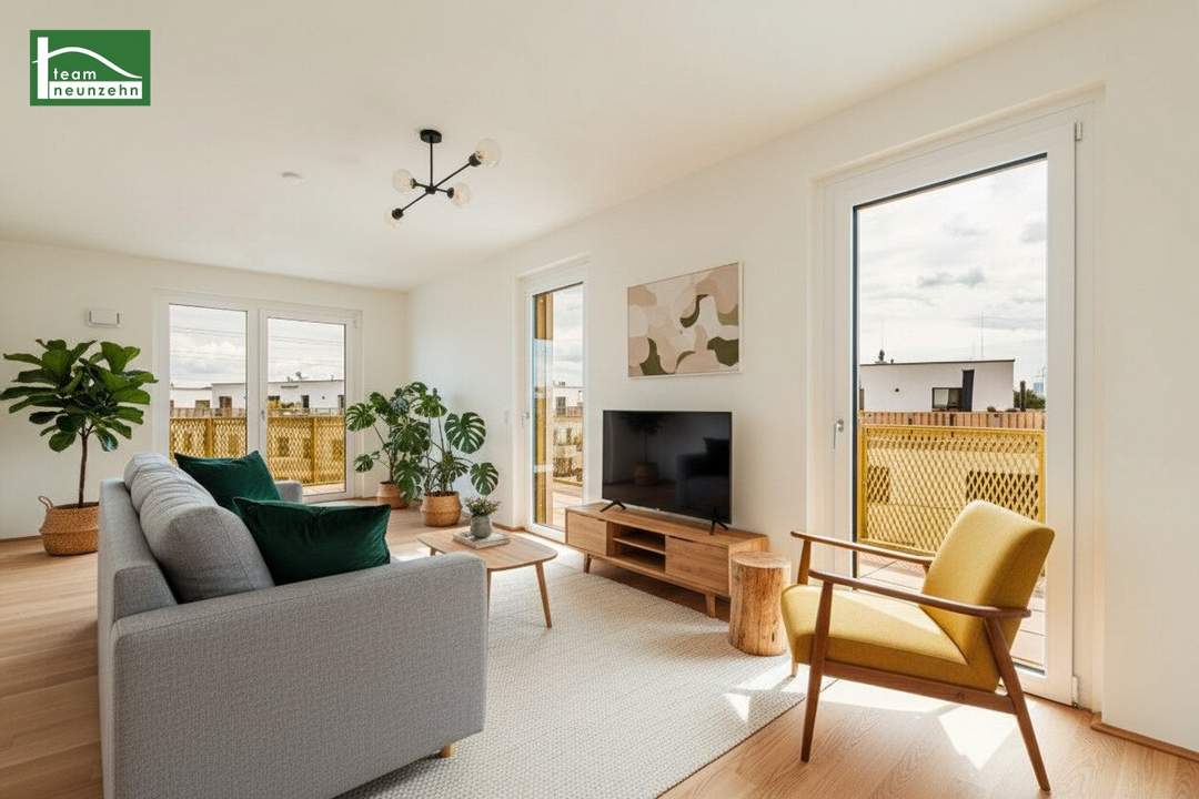 Alles was man sich wünscht – kostengünstige Heizung/“Kühlung“ über Erdwärme, PV-Anlage, weitläufige Grünflächen