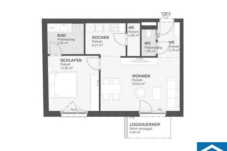 Entspanntes Vorsorgen in Wien: Das Projekt "Bonsai", Wohnung-kauf, 299.900,€, 1220 Wien 22., Donaustadt