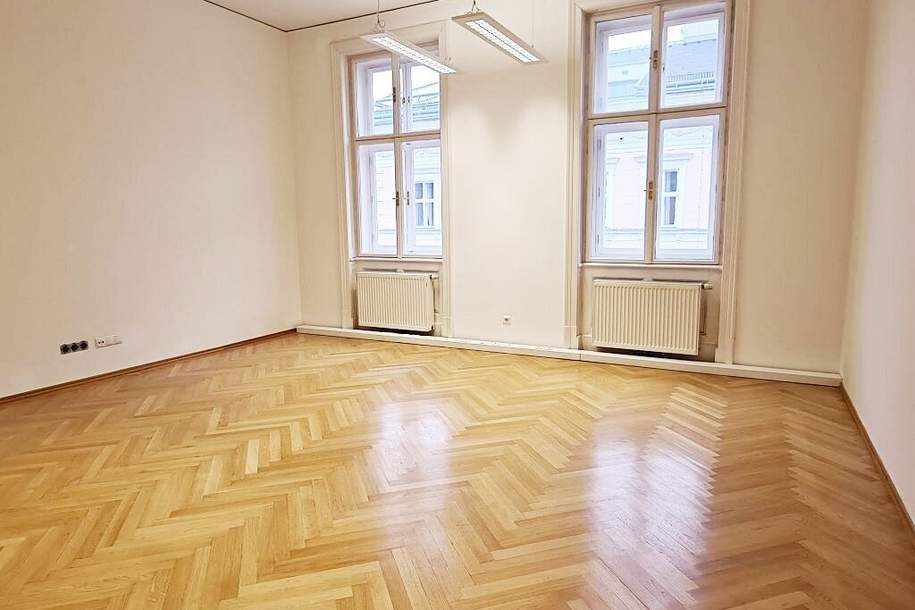 GONZAGAGASSE, representatives 132 m2 Altbaubüro - Kanzlei, 3 Zimmer, Extraküche, 2 Bäder, Parketten, U2/U4-Nähe, Gewerbeobjekt-miete, 3.133,19,€, 1010 Wien 1., Innere Stadt